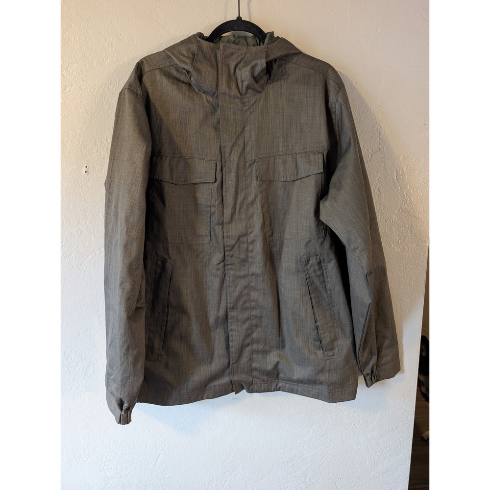 Mens Tri Mountain Gray Soft Shell Full Zip Jacket size L